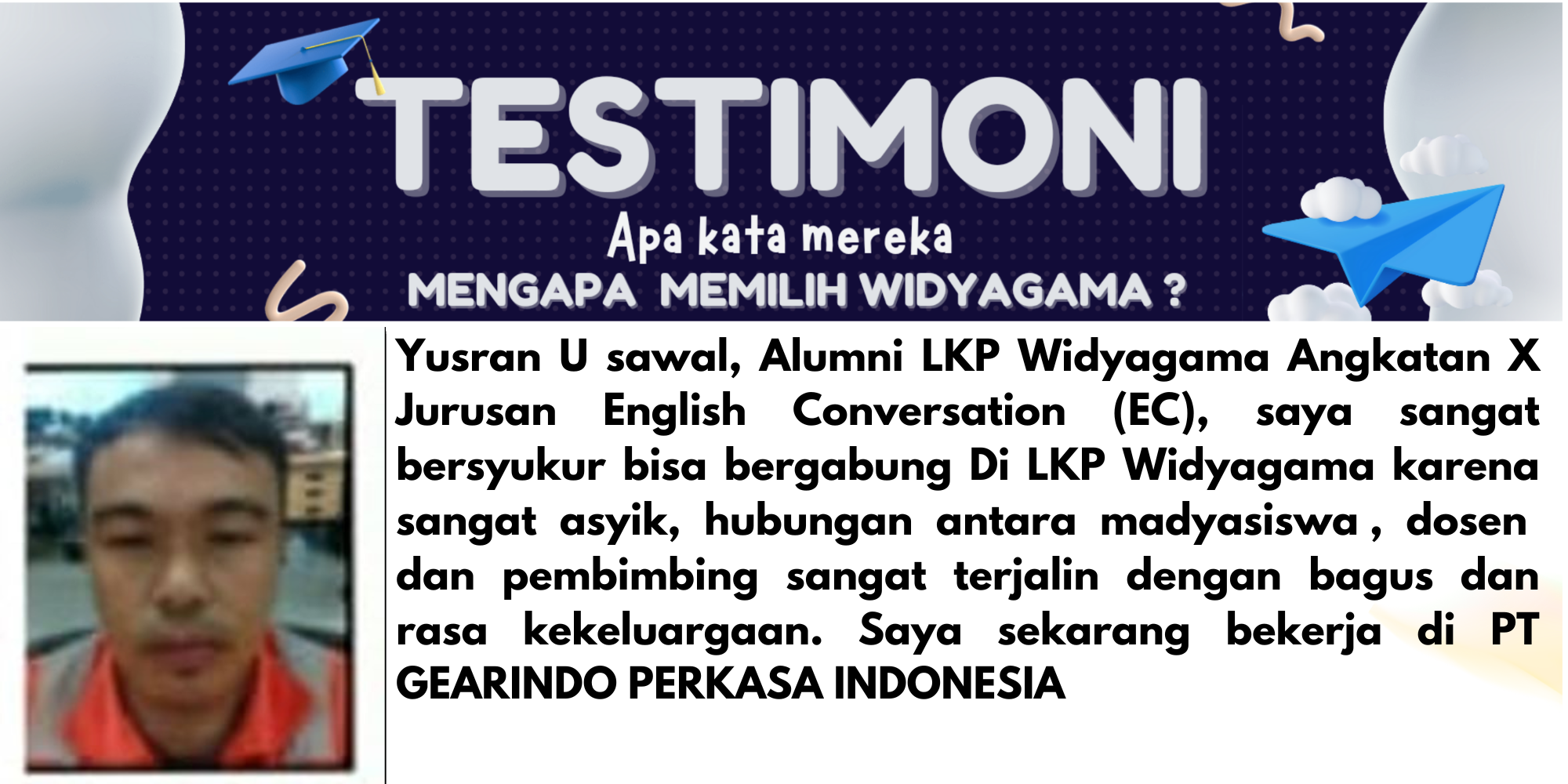 ulasan peserta lulusan kursus komputer bahasa inggris fec jatinangor